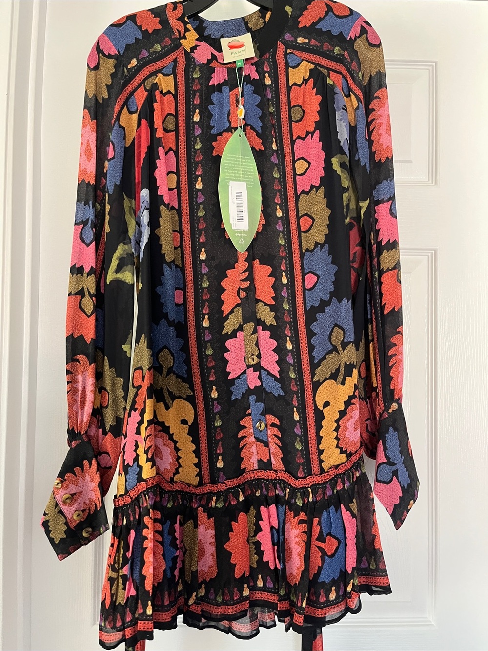 FARM Rio Black Multicolor Floral Mini Dress - Picture 4 of 5